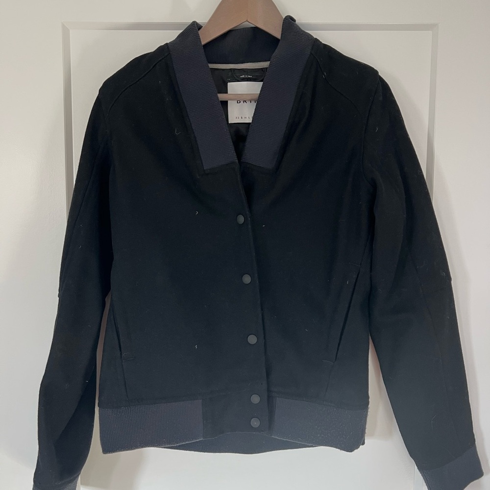 Burton Black Varsity Jacket with Fitted Silhouette